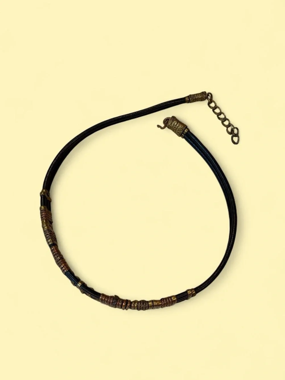 Vintage statement belt with mixed metal detailing